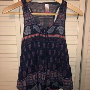 Sheet paisley tank top